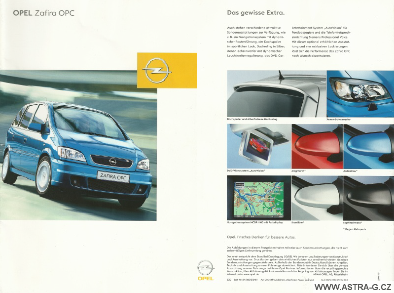 Opel Zafira OPC katalog 1
